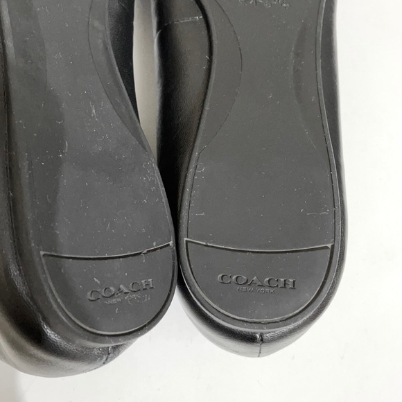 Coach ‘Lara’ Charm and Bow Detail Leather Ballet Flats Size 7.5M - Picture 10 of 15
